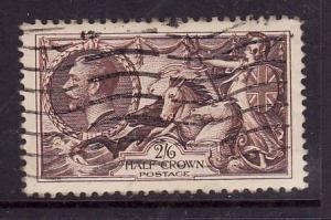 Great Britain-Sc#222-used 2sh6p brown-Britannia Rules The Waves-1934-