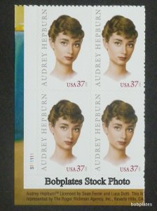 BOBPLATES #3786 Aubrey Hepburn Plate Block F-VF NH CV=$6 ~See Details for #s/Pos