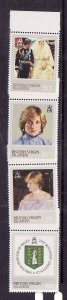 British Antarctic Territory-Sc#92-5- id4-unused NH set-Princess Diana-1982-