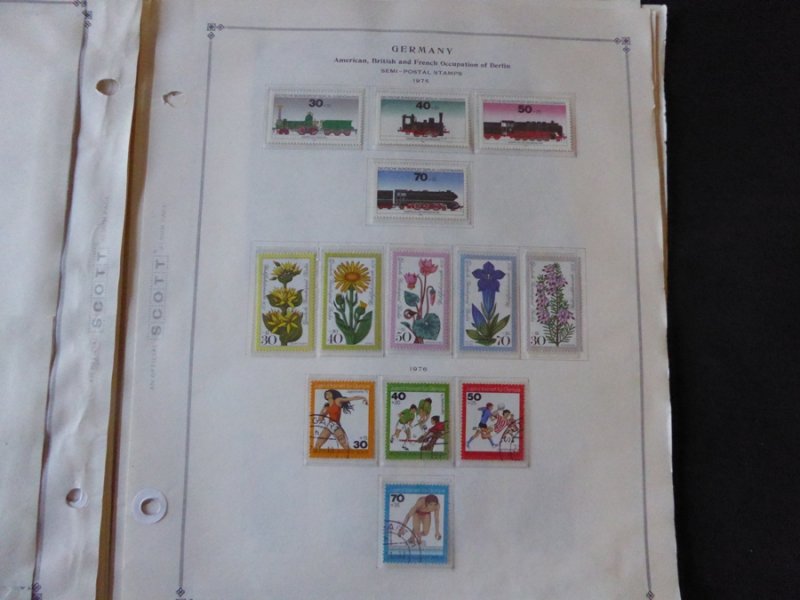 Germany and Area 1975-1977 Mint/Used Stamp Collection on Scott Int Album Pages