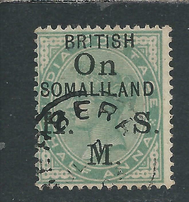 SOMALILAND OFFICIAL 1903 ½a YELLOW-GREEN GU SG O1 CAT £55