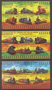 GUINEA MI3091/108 2001 LOCOMOTIVES MNH