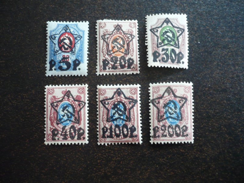 Stamps - Russia - Scott# 216, 218-222 - Mint Hinged Part Set of 6 Stamps