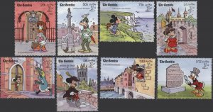 Gambia 1004-11 (mnh set of 8) Stamp World London: Disney characters in UK (1990)