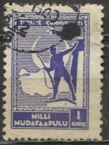 Turkey 1941: Sc. # RA49 Used Single Stamp