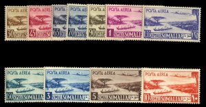 Italian Colonies, Somalia #C17-27 Cat$348.50, 1950-51 Airpost, complete set, ...