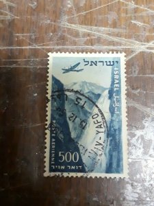 Isreal 1956 Airmail 500  single used