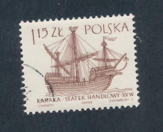 Poland 1965 Scott 1306 CTO - 1.15z, Ancient ships