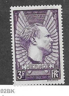 France #326  3fr dark violet  Mermoz memorial  (U) CV.$6.25