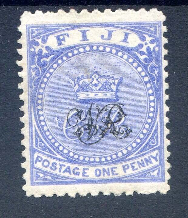 Fiji 1d Grey Blue SG28 Mounted Mint