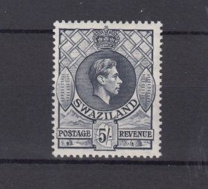 Swaziland KGVI 1938 5/- Slate SG37a MLH BP3056