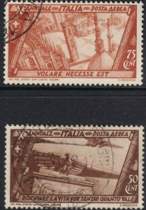 Sc C40 / C41 Italy 1932 March on Rome complete airmail set CV $42.00 Stk 2