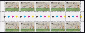 Christmas Island 1979 International Year of the Child Gutter Pair Strip of 10 NH