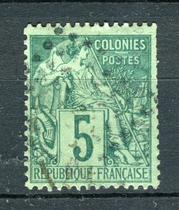 FRENCH COLONIES; 1880s General issue used 5c. value + Postmark,