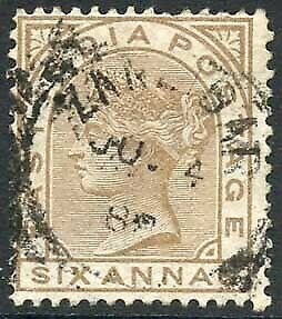 Zanzibar SGZ60 6a Pale Brown Z5 Squared Circle dated 4th June 1888