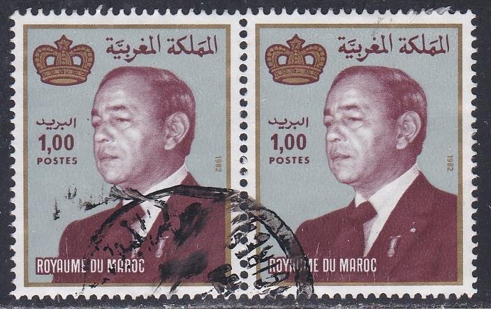 Morocco # 520, King Hassan II, Used Pair