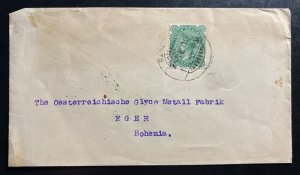 1900 Rangoon India Commercial cover To Eger Bohemia Moravia Sea Post Office