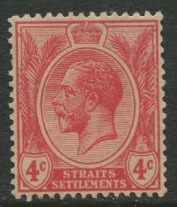 Straits Settlements - Scott 154 - KGV Definitive - 1918 - MNG - 4c Stamp