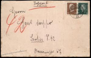 Germany 1929 Berlin Rohrpost Pneumatic Mail Cover 82931