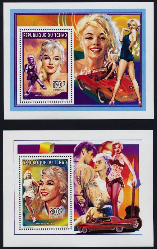 Chad 657,9,660,8 s/s MNH Marilyn Monroe