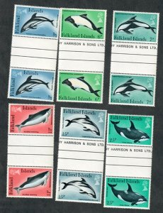 Falkland Islands #298 - 303 set of MNH gutter pairs