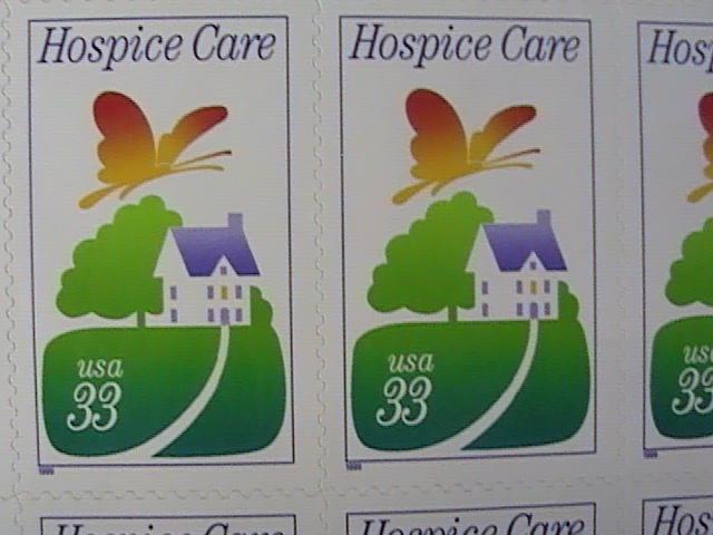 U.S.# 3276-MINT/NEVER HINGED--PANE OF 20---HOSPICE CARE----1999