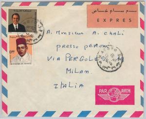 MOROCCO --  POSTAL HISTORY: Express AIRMAIL COVER to ITALY 1978