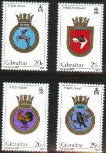 Gibraltar Scott 465-468 MNH**  1984 Navy Crest set