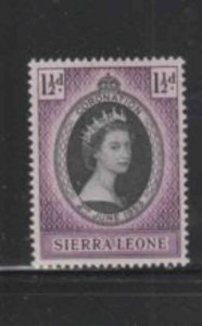 SIERRA LEONE #194 1953 CORONATION ISSUE MINT VF NH O.G aa