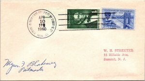 US SPECIAL EVENT COVER PLEWACKI AMERICAN LEGION EXHI SIGNED BY POSTMASTER 1960