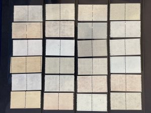 US 24 Different Coil Joint Line Pairs JLP PO Fresh Lot MNH Face Value $6+