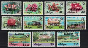 Barbuda Flowers Artillery overprinted 'Independence' 11v SG#587-597