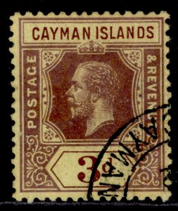 CAYMAN ISLANDS GV SG45c, 3d purple/orange-buff, FINE USED. Cat £32.