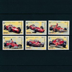 [106596] Mongolia 2000 Classic cars Ferrari Formula 1 Racing  MNH