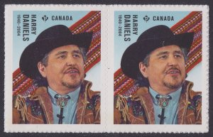 Canada 3342 Indigenous Leaders Harry Daniels 'P' horz pair (2 stamps) MNH 2022