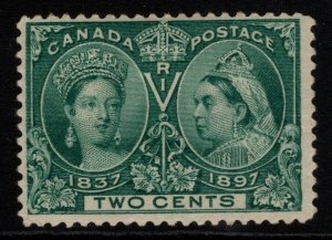 CANADA SG124 1897 2c GREEN MTD MINT