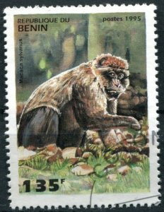 Benin Sc#758 Used, 135fr multi, Primates (1995)