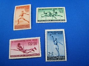 YUGOSLAVIA 1938  -  SCOTT # B70-B73    COMPLETE SET    MNH