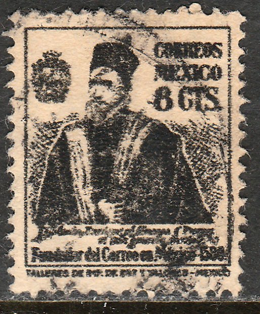 MEXICO 812 8c Enriquez de Almanza founder of posts Used F. (852)