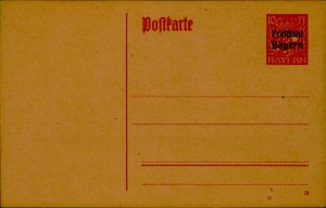 E0064 German postal stationery Freistaat Bayern Free State of Bavaria 1919/20