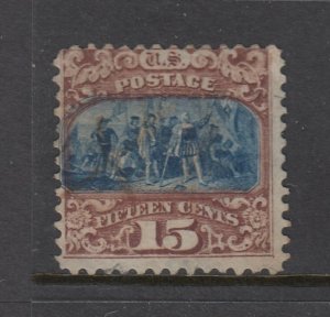 #119 15c COLUMBUS 1869 issue (USED) cv$250.00