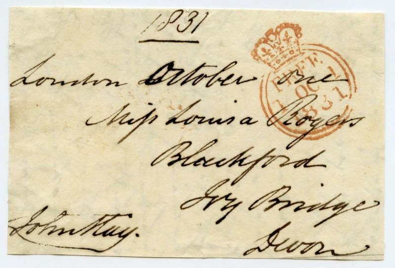 Free Front Signed John Hay 1831 MP Haddingtonshire, Windsor, Third Naval Lord