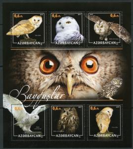 AZERBAIJAN  2018  OWLS SHEET MINT NEVER HINGED