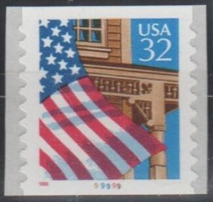 #2915A, PL# 99999, Single. FOP  11 X 10 MNH (.32 cent)