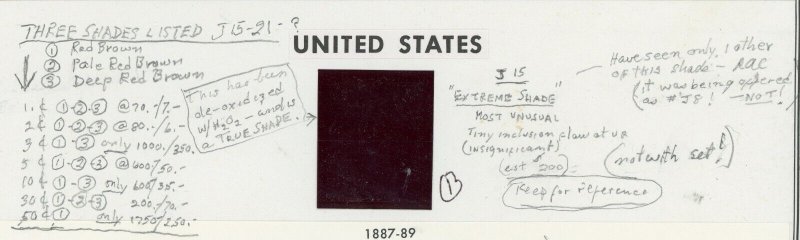 USA 1884 Postage Due 1¢ Red Brown Scott #J15 VFU H238  ⭐⭐⭐⭐