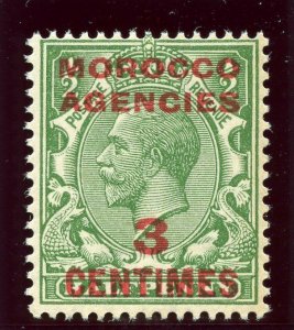 Morocco Agencies 1917 KGV 3c on ½d green superb MNH. SG 191. Sc 401.
