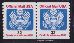 BOBPLATES #O153 Official Coil Pair F-VF MNH