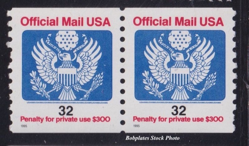 BOBPLATES #O153 Official Coil Pair F-VF MNH SCV=$3