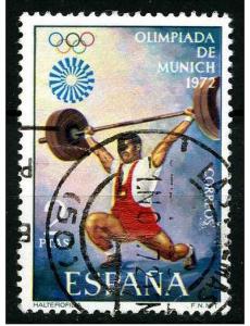 Spain 1972 Scott 1726 used- 2p Weight lifting Munich Olympic