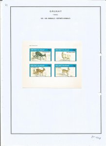 GRUNAY- 1982 - Horned Animals - Sheets - Mint Light Hinged - Private Issue